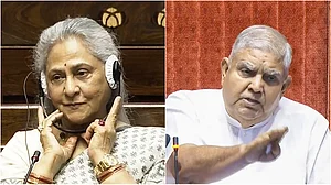 PTI : SP MP Jaya Bachchan (L) and RS Chairman Jagdeep Dhankar |